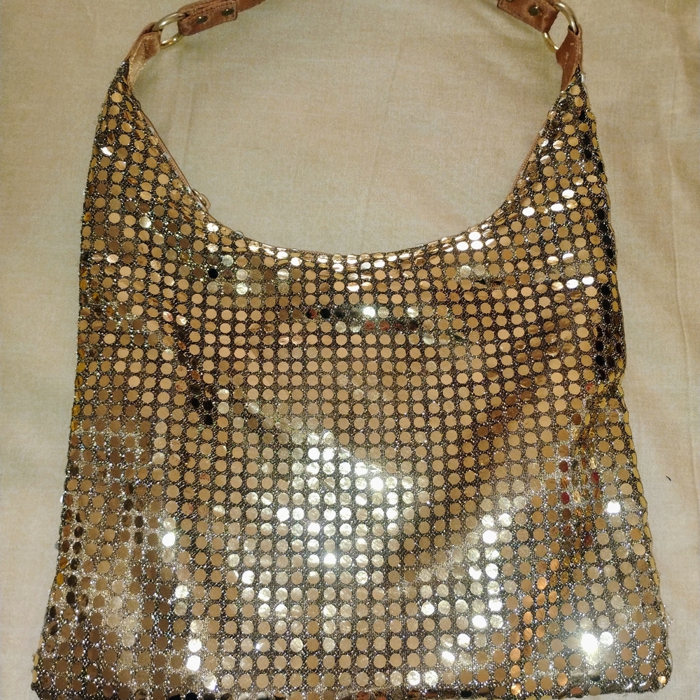 Gold Mesh Women's Bag, Length 14' and Wigth 13'